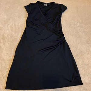 Athleta Black Faux Wrap Nectar Dress Size MP